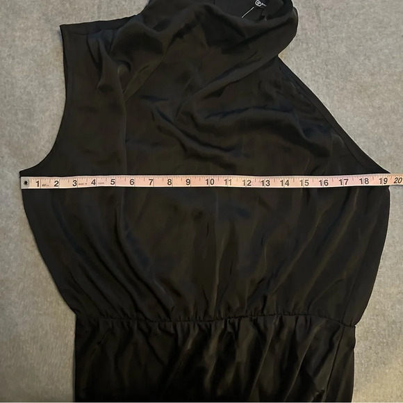 NWT PRETTYGARDEN Satin Dress Elegant Sleeveless Mock Neck Cocktail black size L - Picture 8 of 11